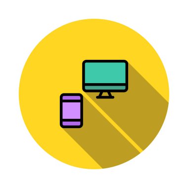 dosya paylaşımı mobil ekran vektör çizim 