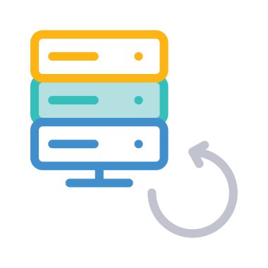 yenileme sunucu vektör çizim yeniden 