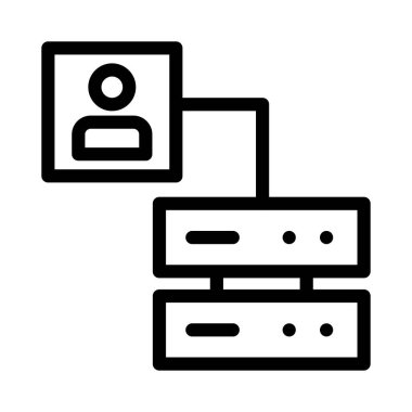 kullanıcı profili sunucu vektör çizim 