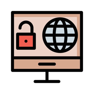 tarayıcı Internet vektör çizim kilidini 