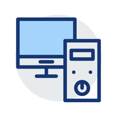 bilgisayar Pc monitör vektör çizim 