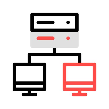 ağ bağlantısı veritabanı vektör çizim 