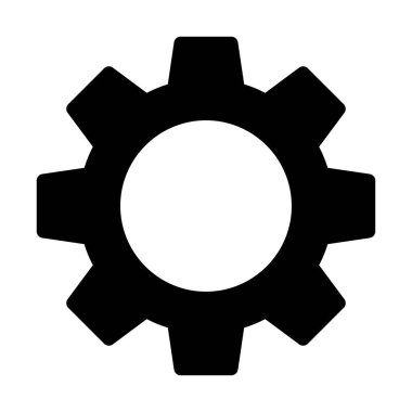 Beyaz arka plan, vektör, illüstrasyon izole düz simge dişli ayarlama