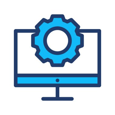 Beyaz arka plan, vektör, illüstrasyon izole düz simge tercih yapılandırın