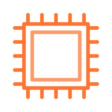 İşlemci Cpu vektör çizim chip 