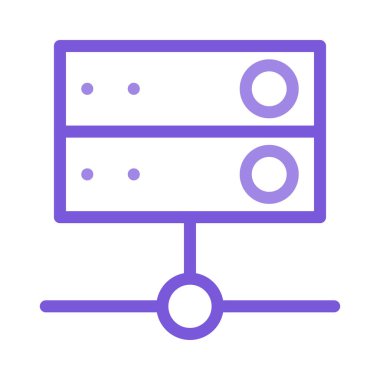 sunucu ağ veritabanı vektör çizim 