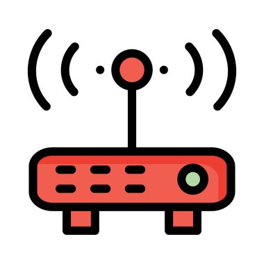 yönlendirici modem sinyali vektör çizim 