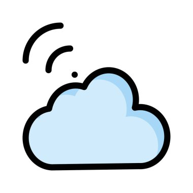 bulut kablosuz sinyal vektör çizim 