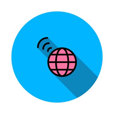 küresel internet dünya vektör çizim 