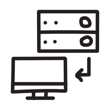 Sunucu Deposu Lcd vektör çizim 