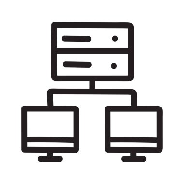 ağ bağlantısı veritabanı vektör çizim 