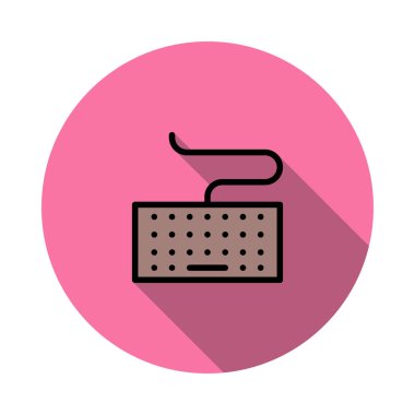 klavye bilgisayar yazarak vektör çizim 