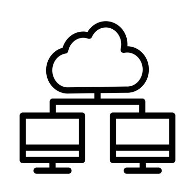 ağ depolama vektör çizim bulut 