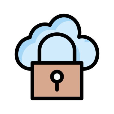 Özel kilit güvenli vektör çizim 