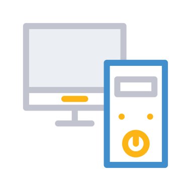 bilgisayar Pc monitör vektör çizim 