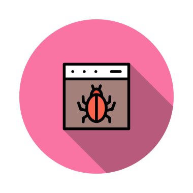 kötü amaçlı yazılım virüs hata vektör çizim 