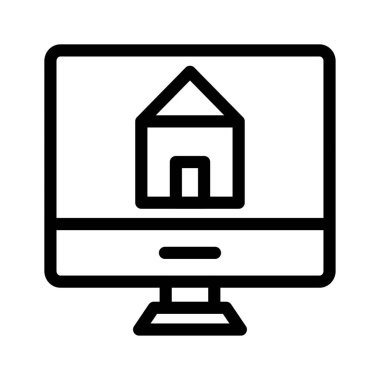 Ana ekran Lcd monitör vektör çizim 