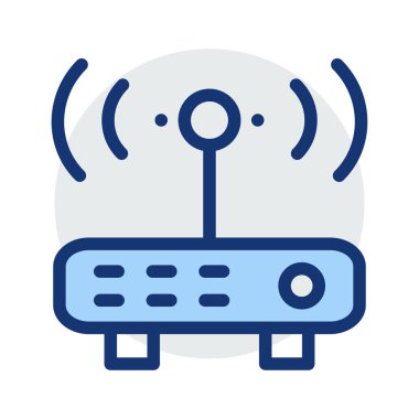 yönlendirici modem sinyali vektör çizim 