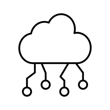 Ağ vektör çizim bulut 