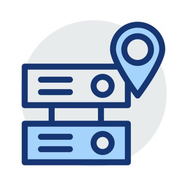 konumu harita sunucu vektör çizim 