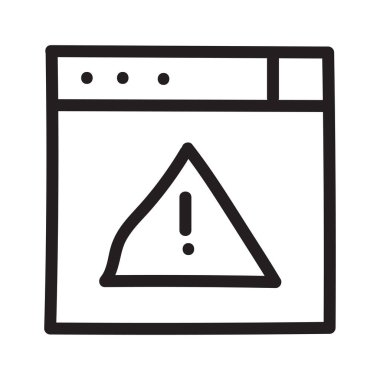 ünlem uyarı işareti düz simgesi beyaz arka plan, vektör, illüstrasyon izole