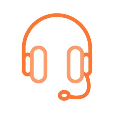 Destek Hizmetleri kulaklık vektör çizim 