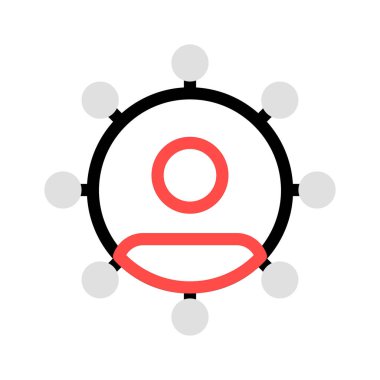 Kullanıcı bağlantı ağ vektör çizim 