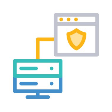 Depolama veritabanı sunucusu vektör çizim 