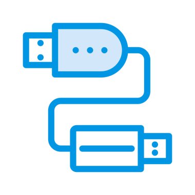 USB veri kablosu bağlantı noktası vektör çizim 
