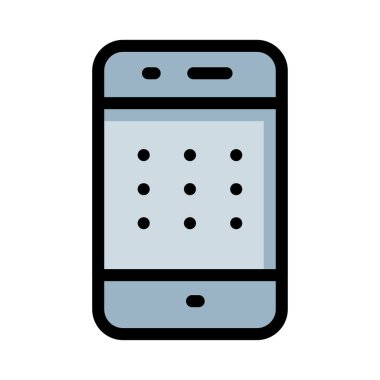 Güvenlik desen telefon kilit vektör çizim 