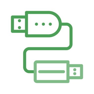 USB veri kablosu bağlantı noktası vektör çizim 