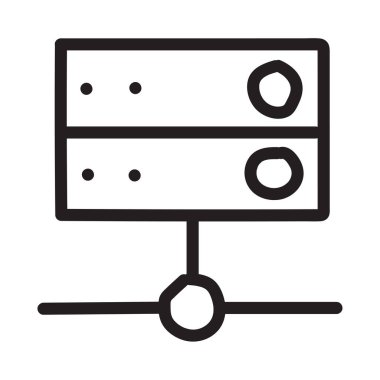 sunucu ağ veritabanı vektör çizim 