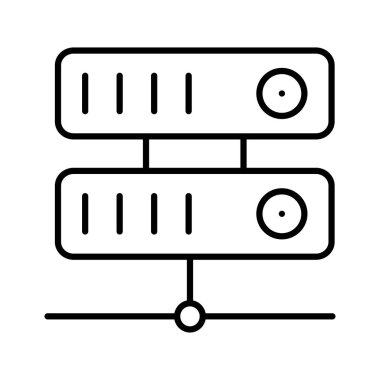 sunucu depolama veritabanı vektör çizim 