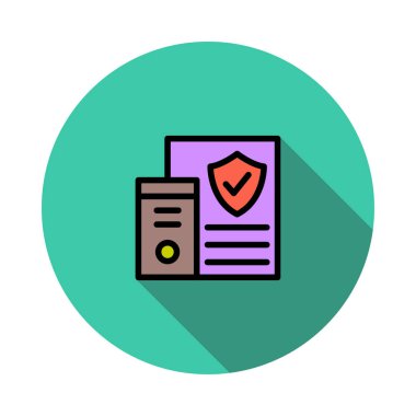 PC bilgisayar güvenli vektör çizim 