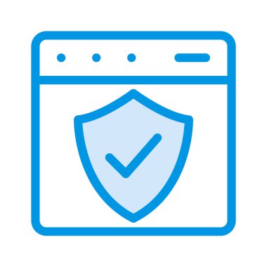 Beyaz arka plan, vektör, illüstrasyon izole güvenli kalkan düz simgesi