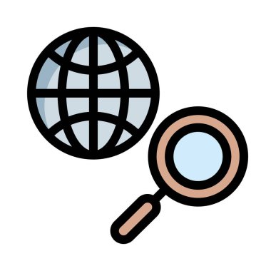 tarayıcı arama Büyüteç vektör çizim 