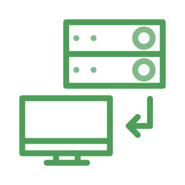 Sunucu Deposu Lcd vektör çizim 