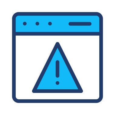 ünlem uyarı işareti düz simgesi beyaz arka plan, vektör, illüstrasyon izole