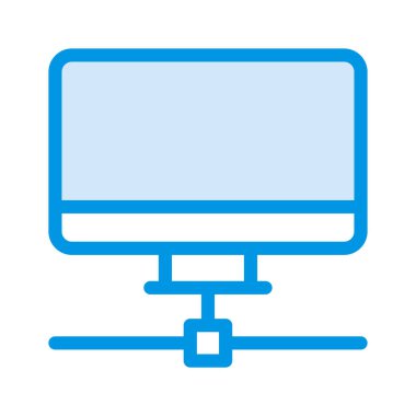 Ağ ekran paylaşım vektör çizim 