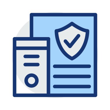 PC bilgisayar güvenli vektör çizim 