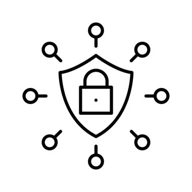 koruma güvenli kalkan vektör çizim 