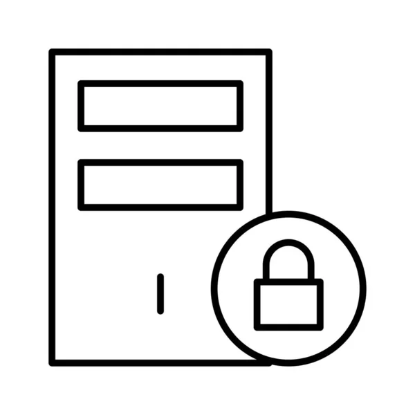 Private Lock Secure Vector Illustration — Stock Vector