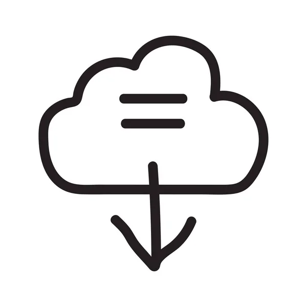 Загрузка Векторной Иллюстрации Облачного Сервера — стоковый вектор