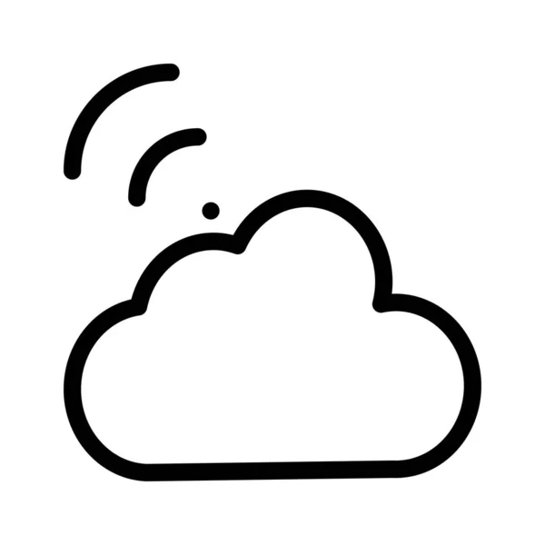Cloud Draadloze Signaal Vectorillustratie — Stockvector