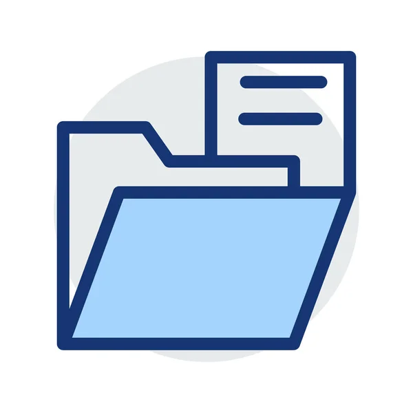 Folder Files Directory Vector Illustration — Stock Vector