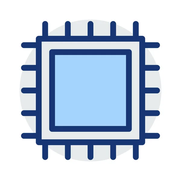 Chip Procesador Cpu Vector Ilustración — Archivo Imágenes Vectoriales
