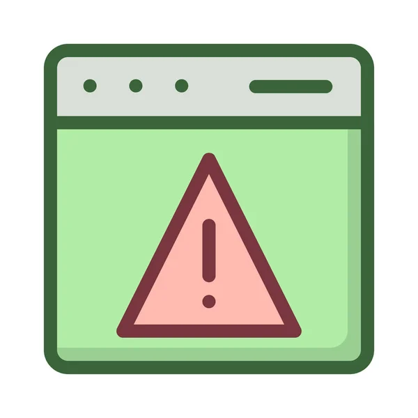 Warning Error Alert Vector Illustration — Stock Vector