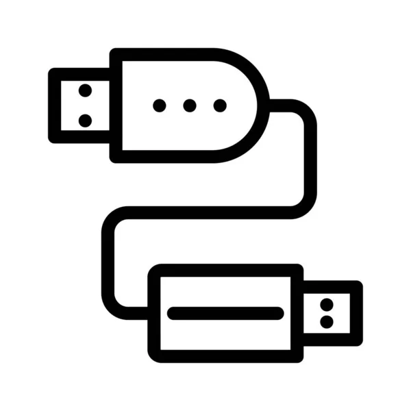 Usb Datakabel Poort Vectorillustratie — Stockvector