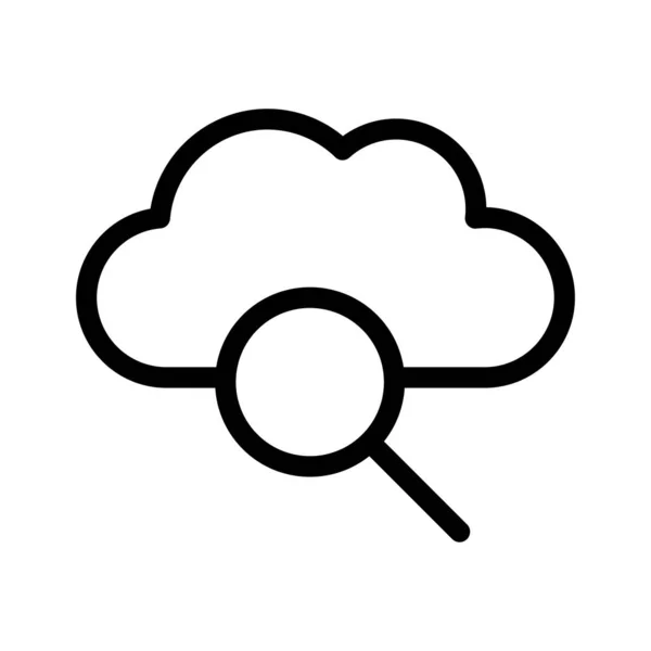 Search Magnifier Cloud Vector Illustration — Stock Vector