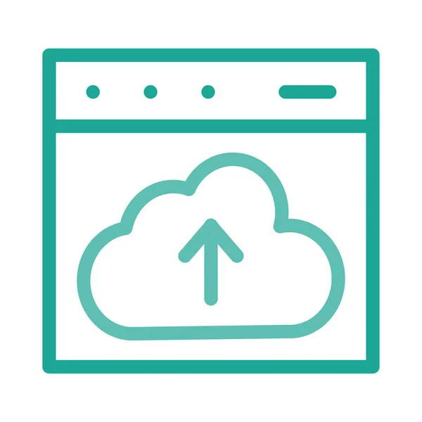 Web ホスティングのベクトル図をアップロードします — ストックベクタ